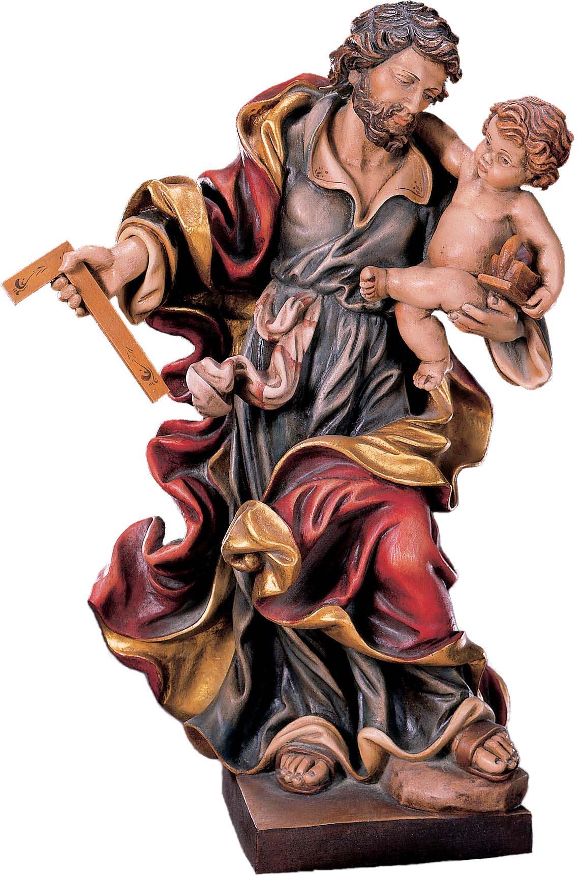 Color Franziskus von Assisi mit Tiere Heiligenfigur 10cm Design Echtholz Hl